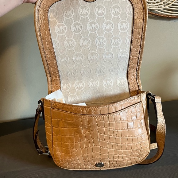 Michael Kors Croc Embossed Crossbody Purse - Picture 7 of 15